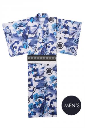 【MEN'S】 KABUKI柄 浴衣