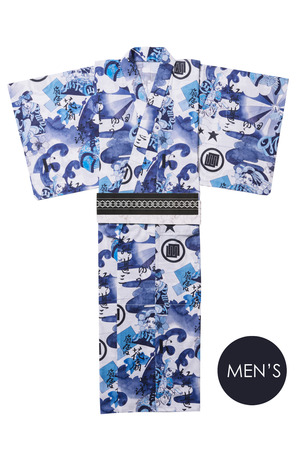 【MEN'S】 KABUKI柄 浴衣