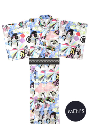 【MEN'S】 KABUKI柄 浴衣