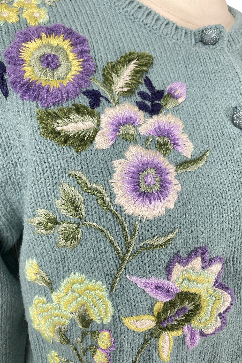 Shangri-La flower embroidery カーディガン 詳細画像 ブラック 1