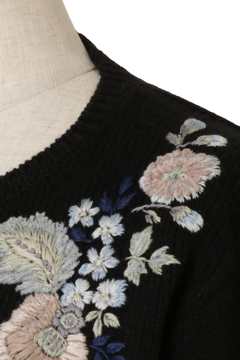 Shangri-La flower embroidery カーディガン 詳細画像 ブラック 10