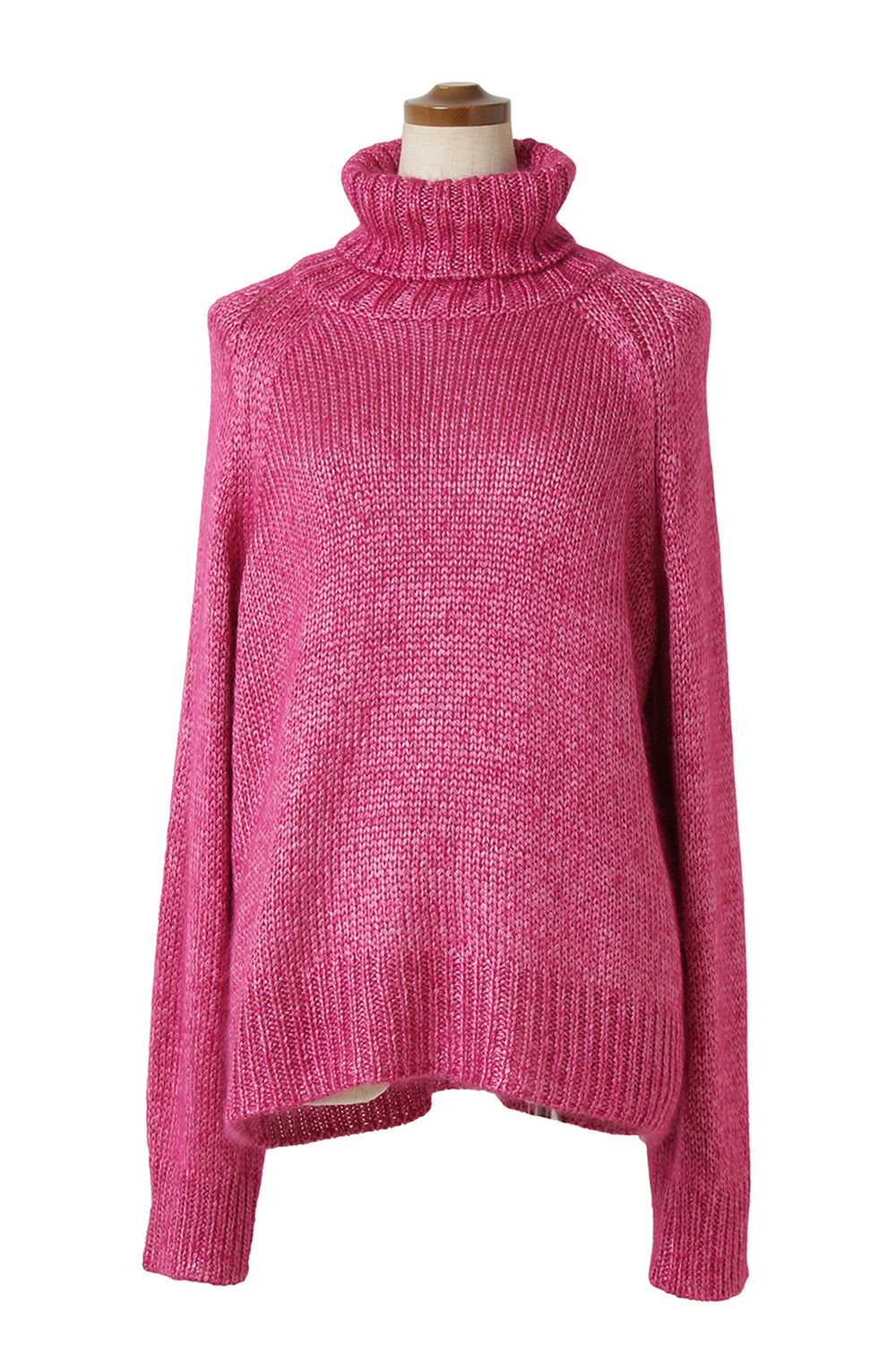 Silk mohair cord knit プルオーバー 詳細画像 ピンク
