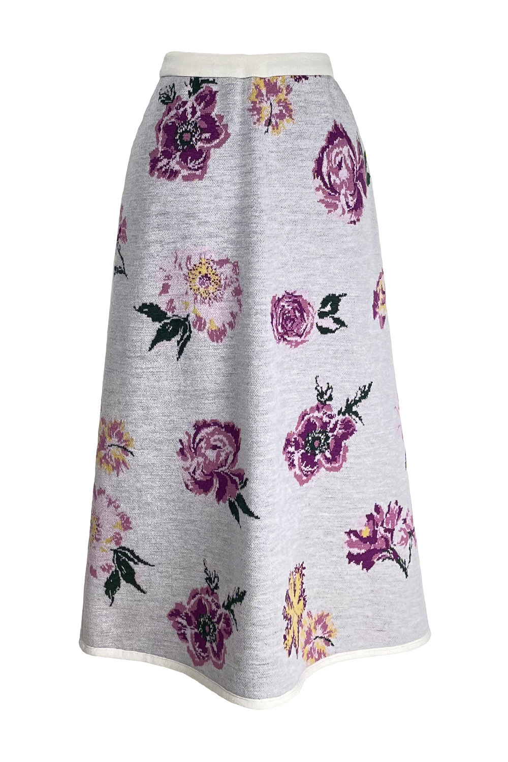 Flower jacquard knit スカート 詳細画像 オフ 1