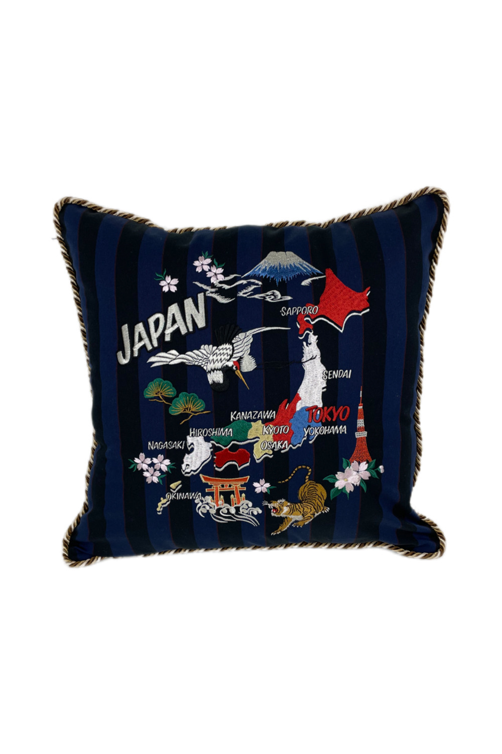 JAPAN Embroidery クッション 詳細画像 ブラック