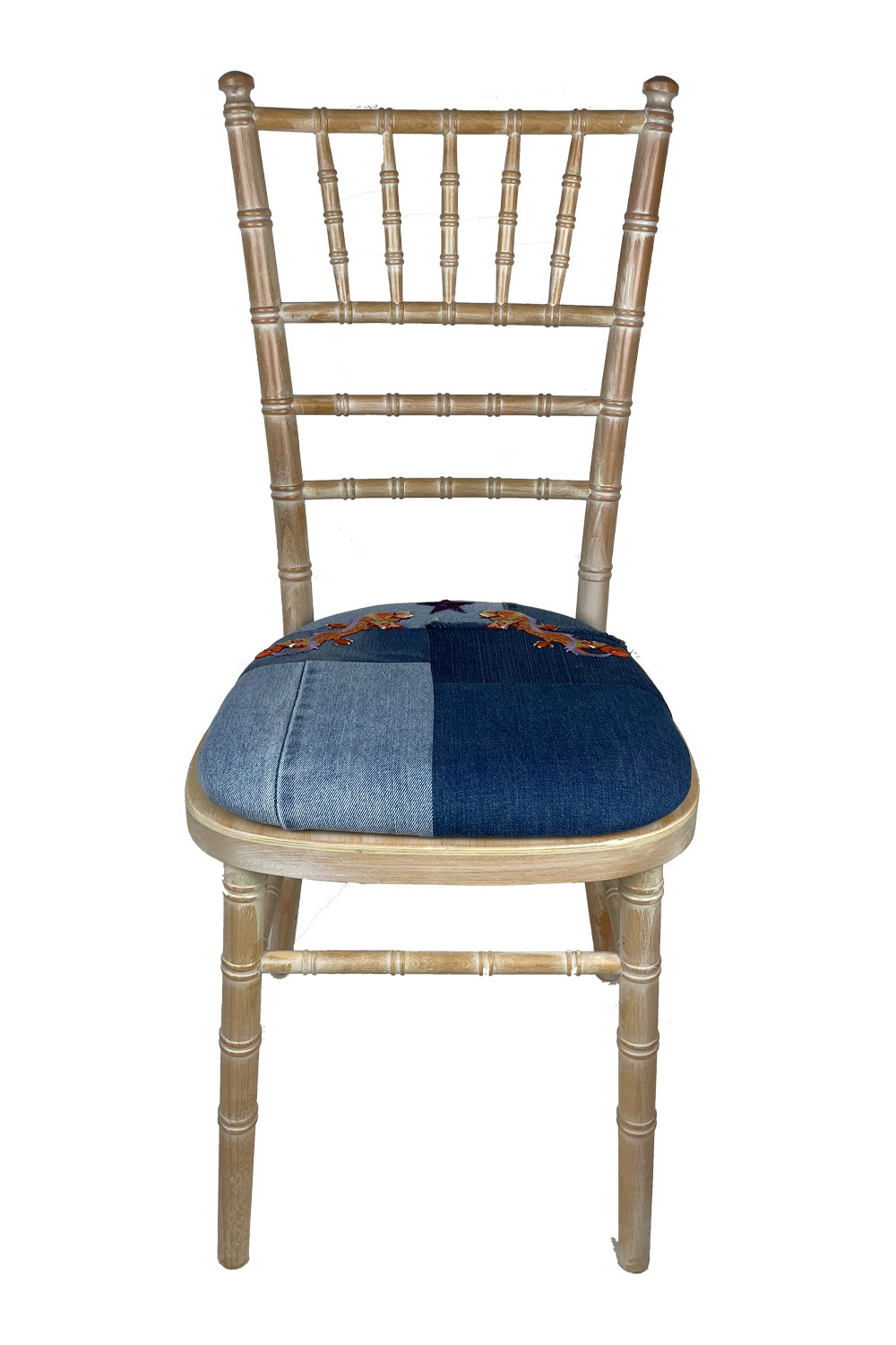Napoleon chair (Denim Patchwork) 詳細画像 ブルー 1