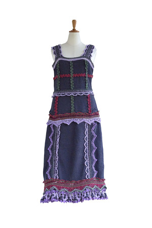 Multicolor crochet ドレス