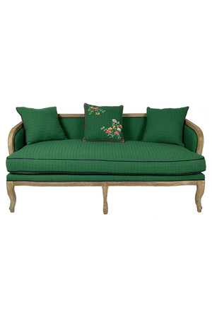 Grass Green Tweed 3-seater sofa