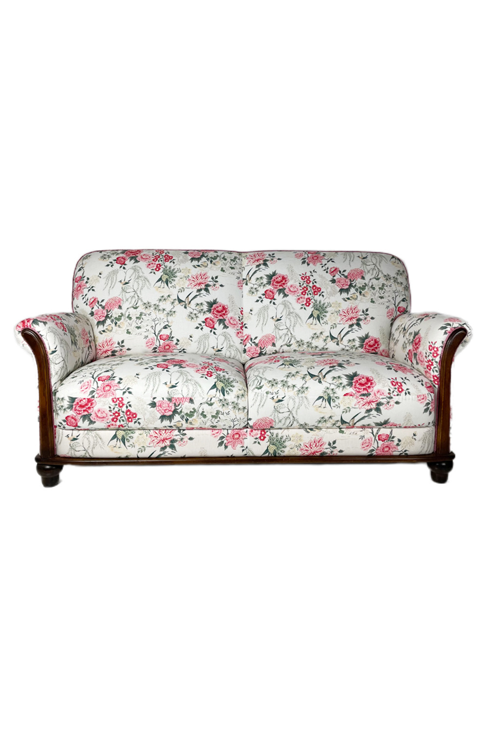 花鳥柄 Vintage 2-Seater sofa 詳細画像 オフ 1