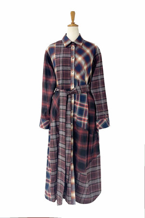 Patchwork Shirt ワンピース
