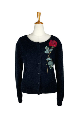 Rose Embroidery Knit カーディガン