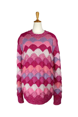 Flower Scallop Border Knit プルオーバー