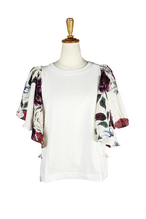 Antique Rose Frill Sleeve Tee