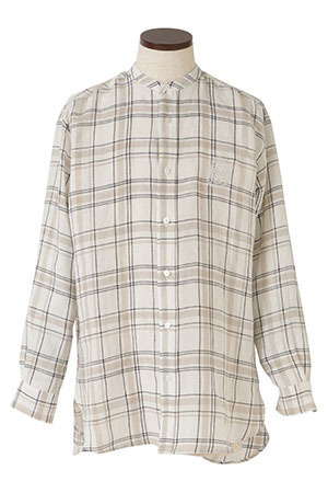 Linen Check シャツ