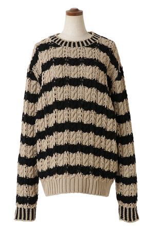 Cable Border Knit プルオーバー