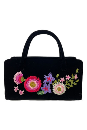 利休バッグ（リボン刺繍）