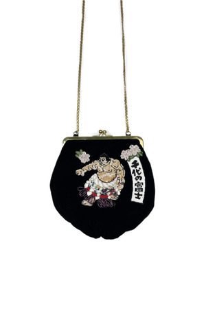 KEITAMARUYAMA × 千代の富士 Velvet embroidery bag