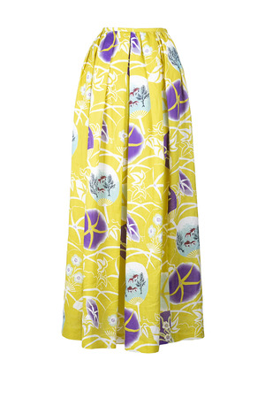 YUKATA Print Linen スカート