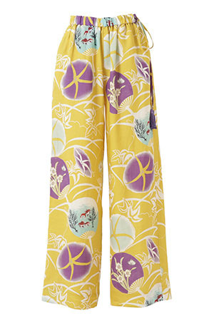 YUKATA Print Linen パンツ