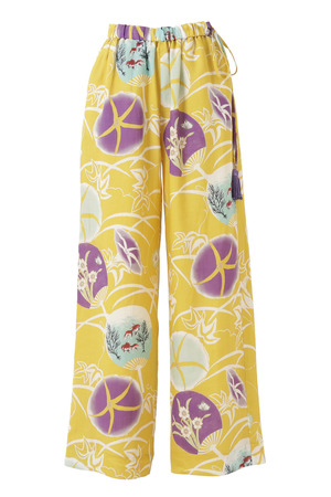 YUKATA Print Linen パンツ