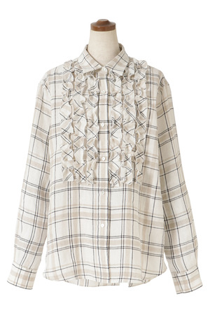 Linen Check ブラウス