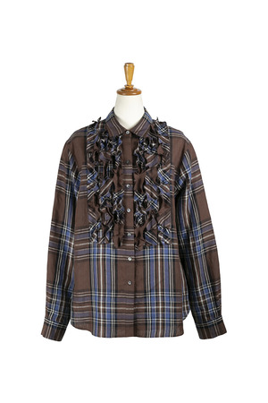 Linen Check ブラウス