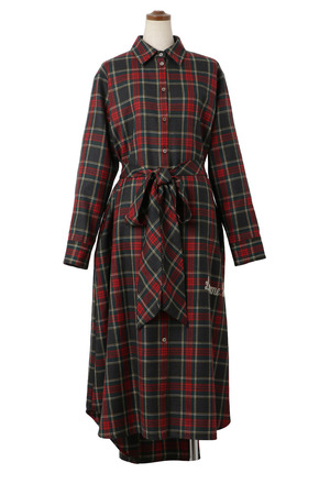 Wool Check シャツワンピース