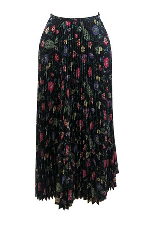 Viyella Bird Flower Print スカート