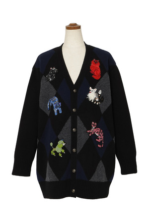 Best Friends Argyle Knit カーディガン