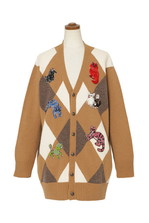 Best Friends Argyle Knit カーディガン