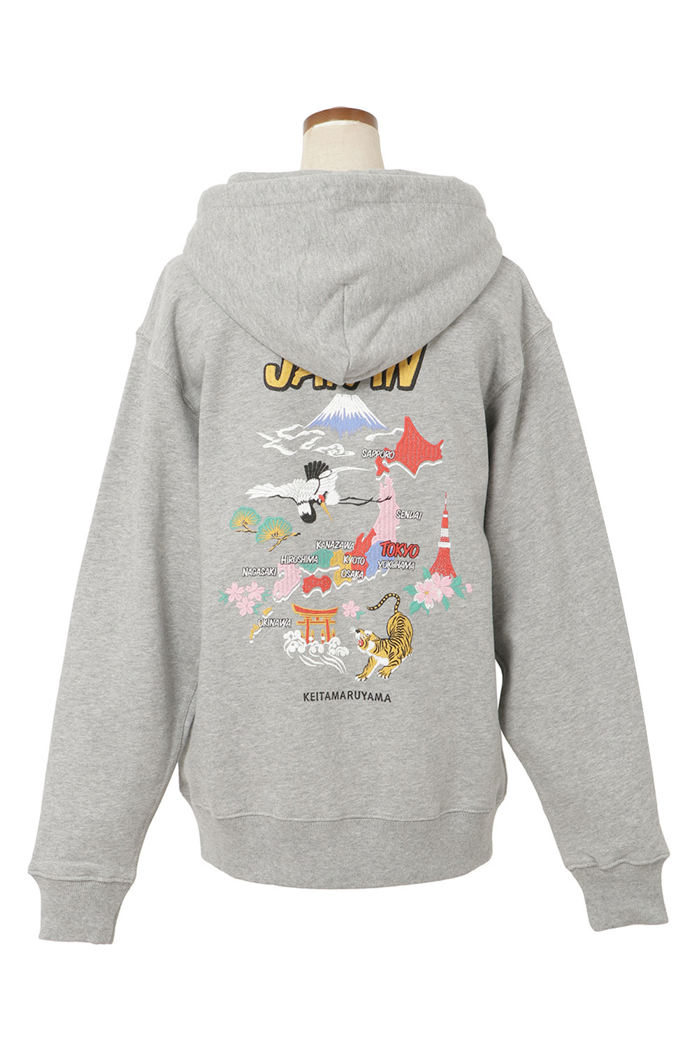 ケイタマルヤマ 22SS 花鳥風月 刺繍パーカー 1 美品 オーバーサイズ レディース