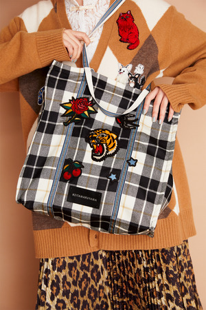 Check Embroidery トートバッグ