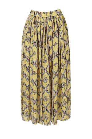 Flower Stripe Print スカート