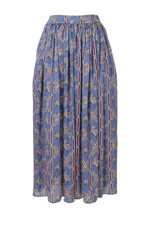 Flower Stripe Print スカート