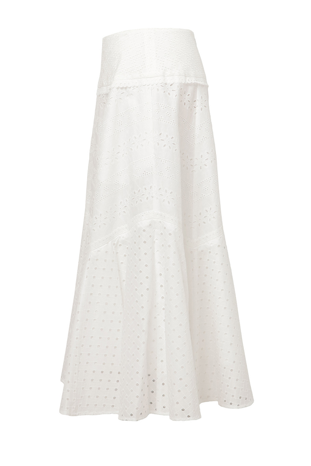 Cotton Lace Patchwork スカート 詳細画像 ホワイト 1