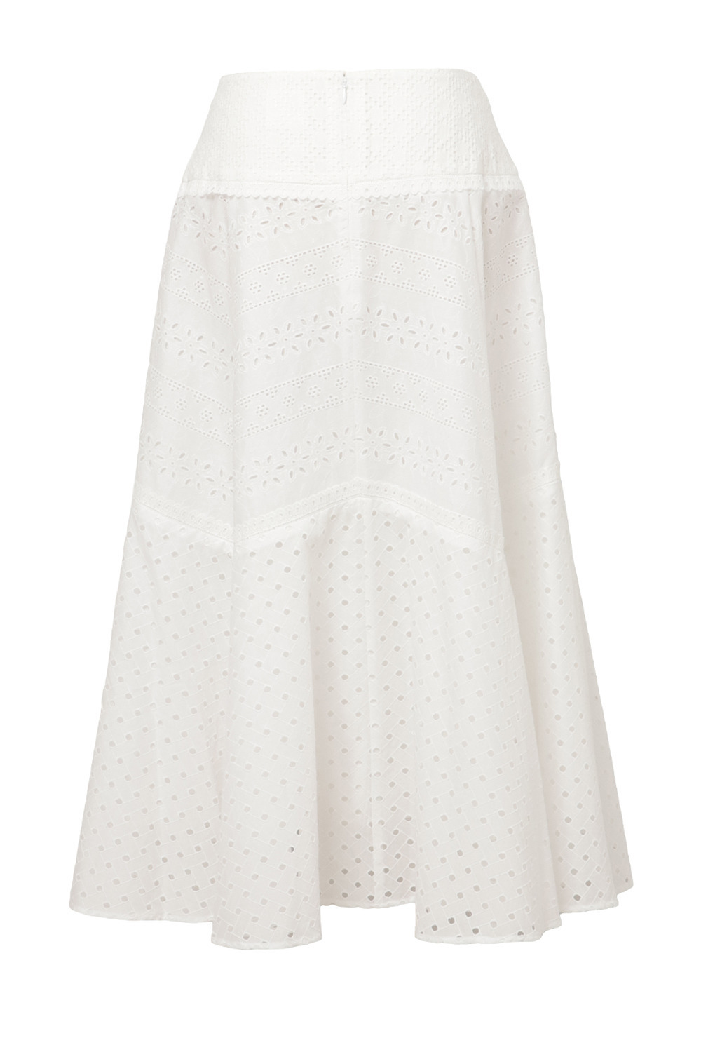 Cotton Lace Patchwork スカート 詳細画像 ホワイト 2