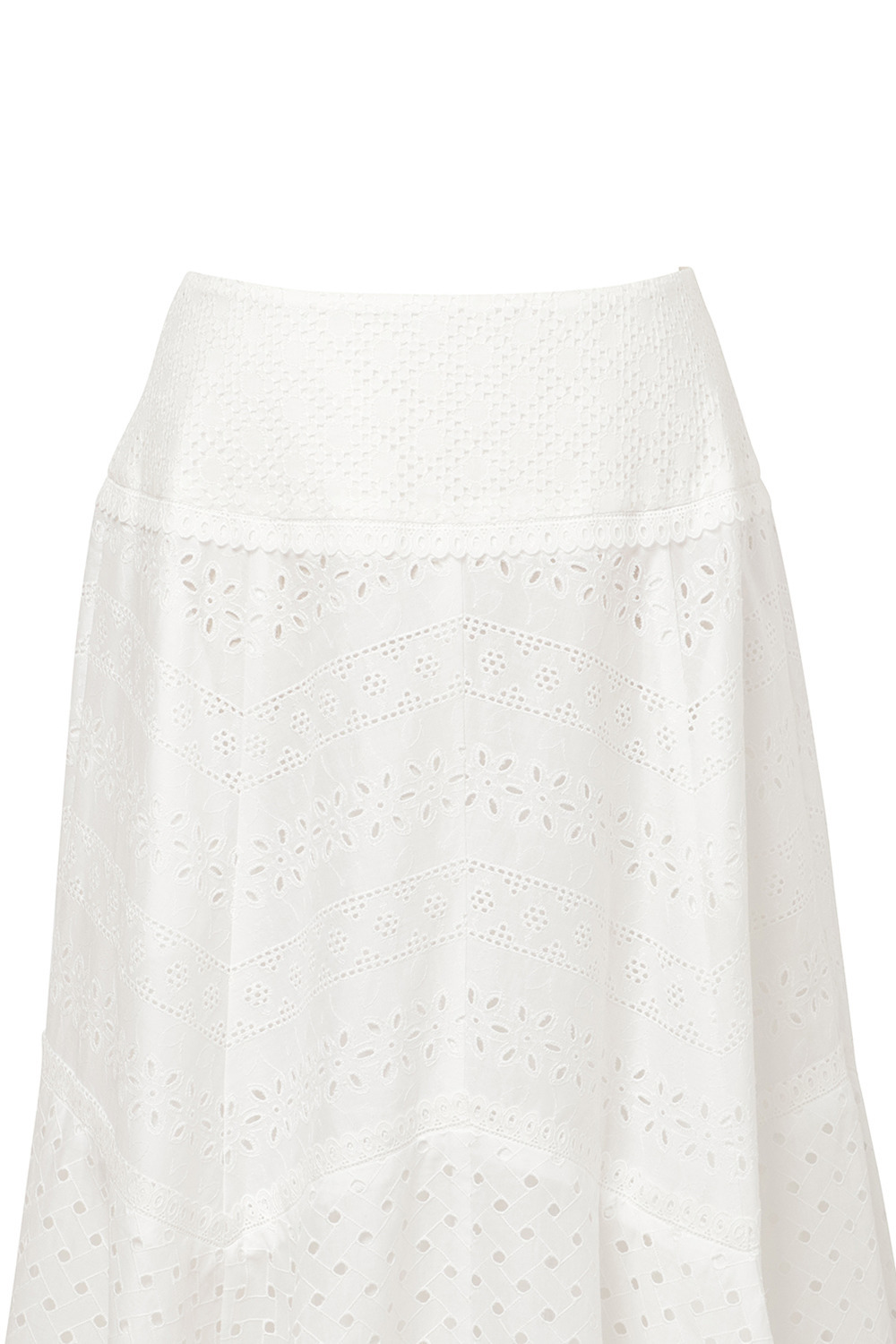 Cotton Lace Patchwork スカート 詳細画像 ホワイト 3