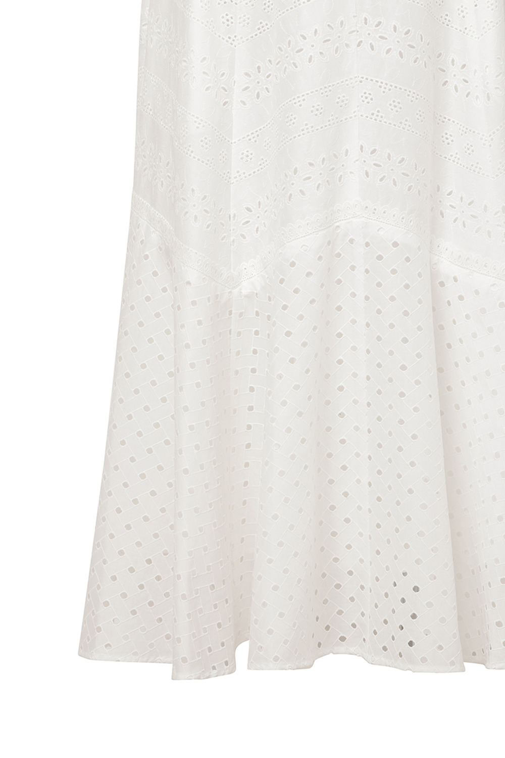 Cotton Lace Patchwork スカート 詳細画像 ホワイト 4
