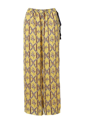 Flower Stripe Print パンツ