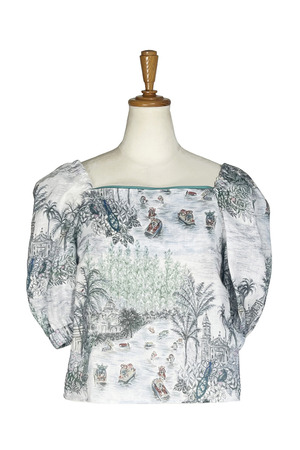 Island Print ブラウス