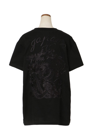 tsuru crane x dragon embroidered T-shirt