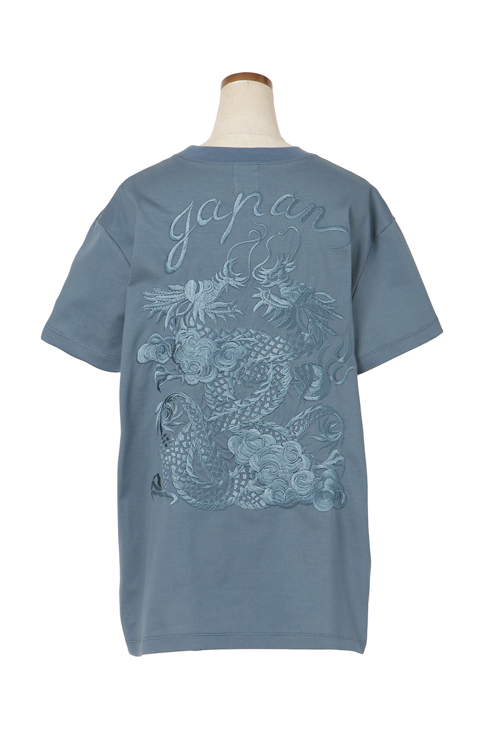Dragon Embroidery Tシャツ 詳細画像 ブルー
