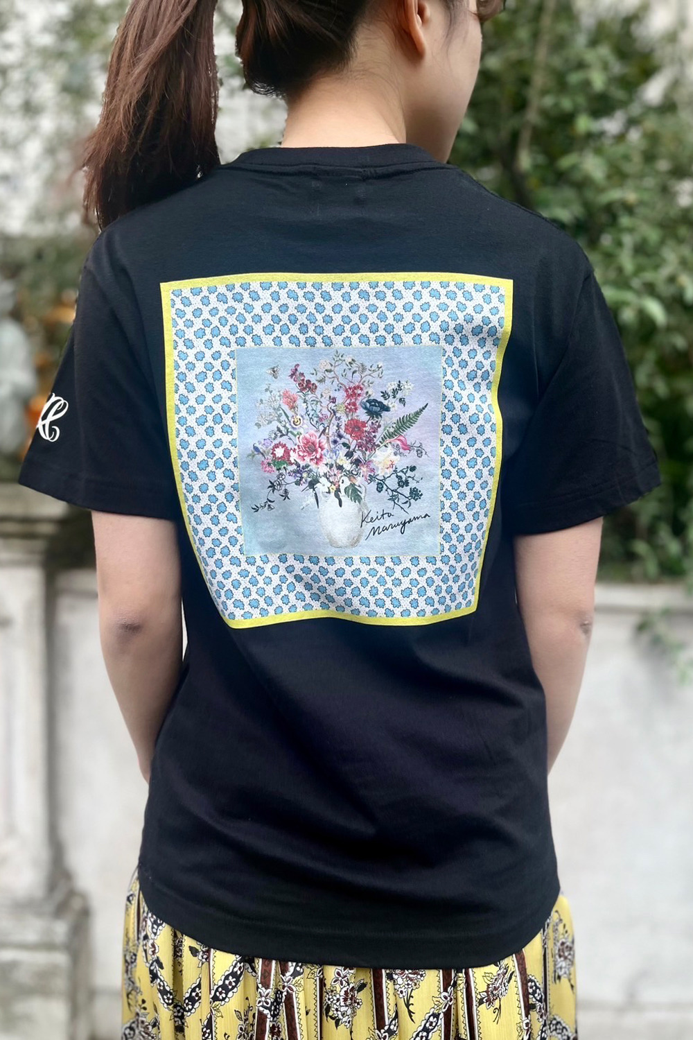 Flower Scarf Print Tシャツ 詳細画像 ホワイト 7