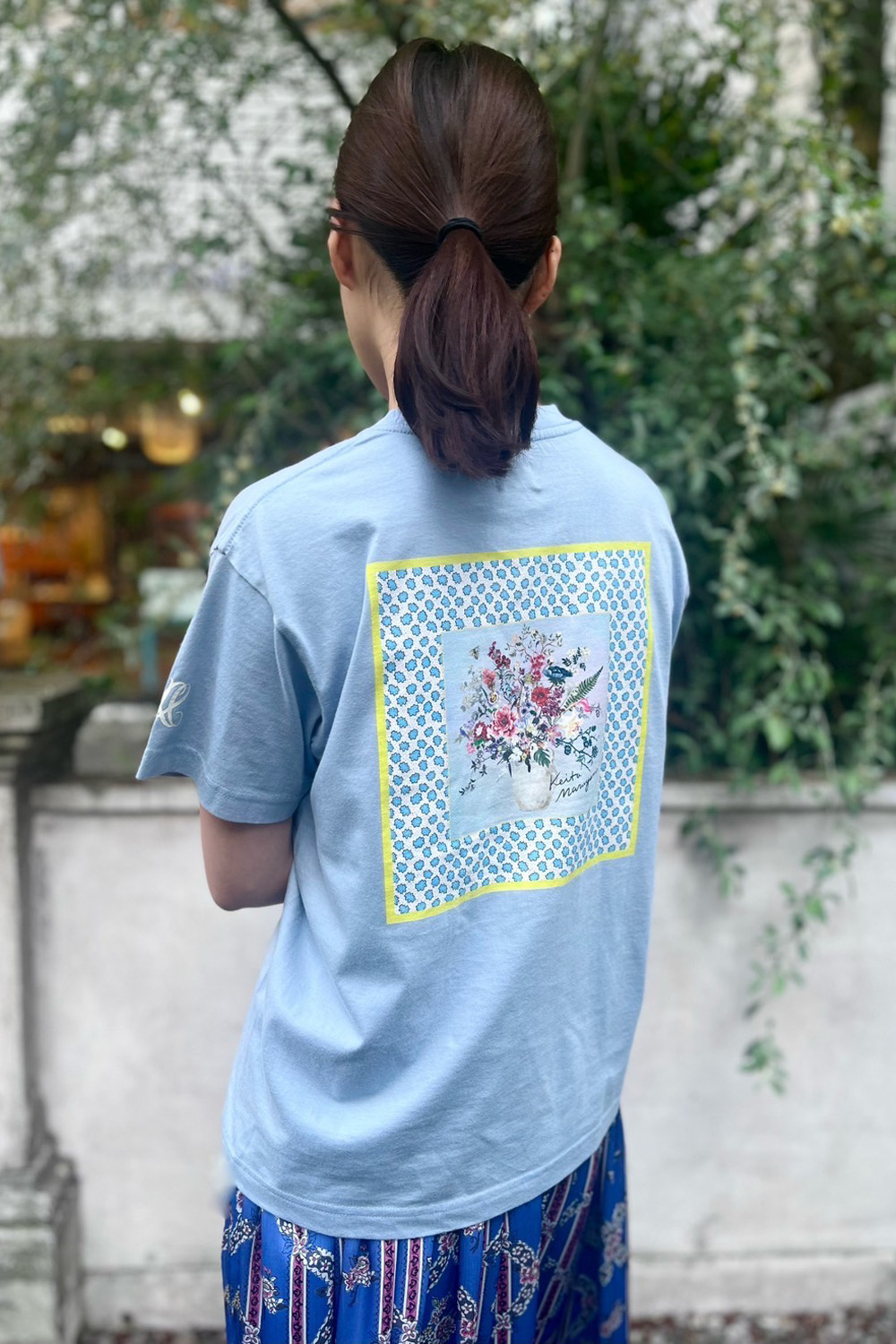Flower Scarf Print Tシャツ 詳細画像 ホワイト 9