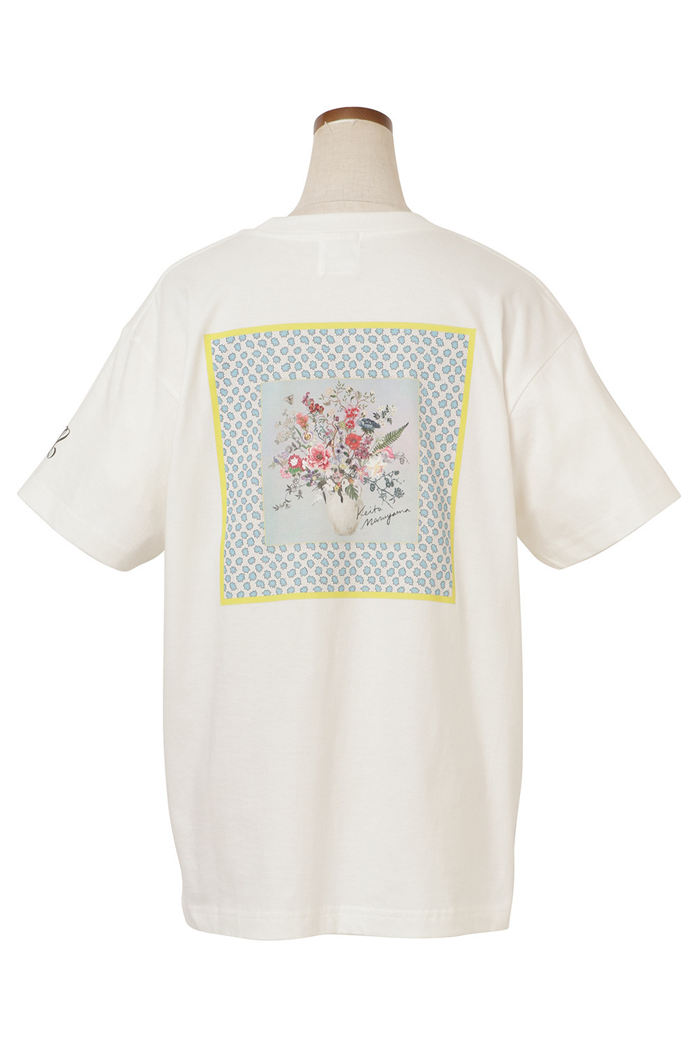 Flower Scarf Print Tシャツ 詳細画像 ホワイト