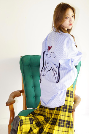 【30TH ANNIV】ANGEL WING Patchwork Stripe Embroidery シャツ