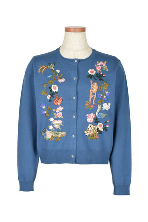 Paradise embroidery ニットカーディガン