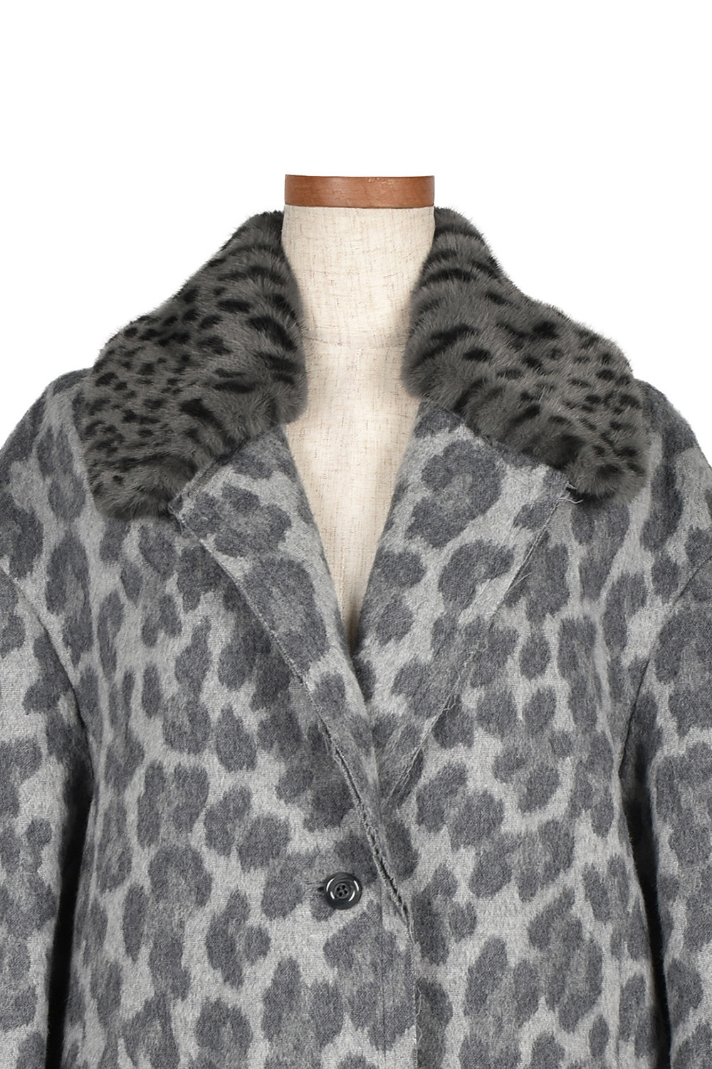 Leopard WOOL コート 詳細画像 ブラウン 5