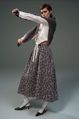 Leopard WOOL スカート