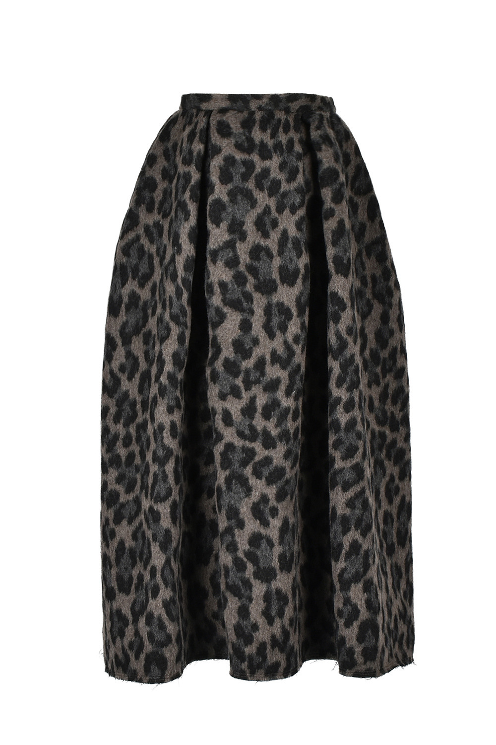 Leopard WOOL スカート 詳細画像 ブラウン
