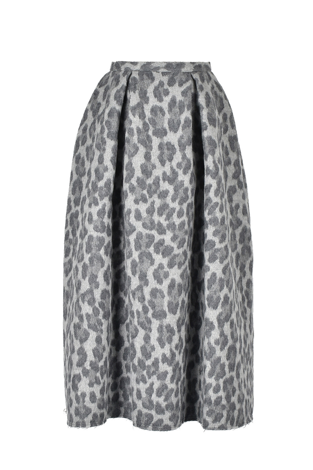 Leopard WOOL スカート 詳細画像 グレー